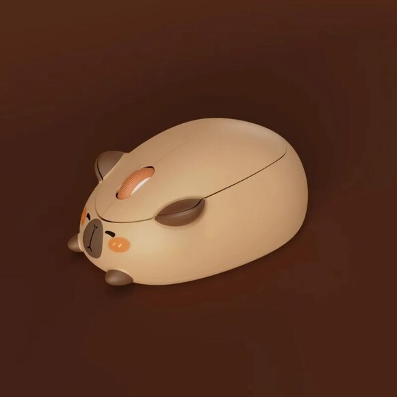 Cute Cat Capybara Wireless Mouse – Ergonomic Mini Optical Mouse for Office